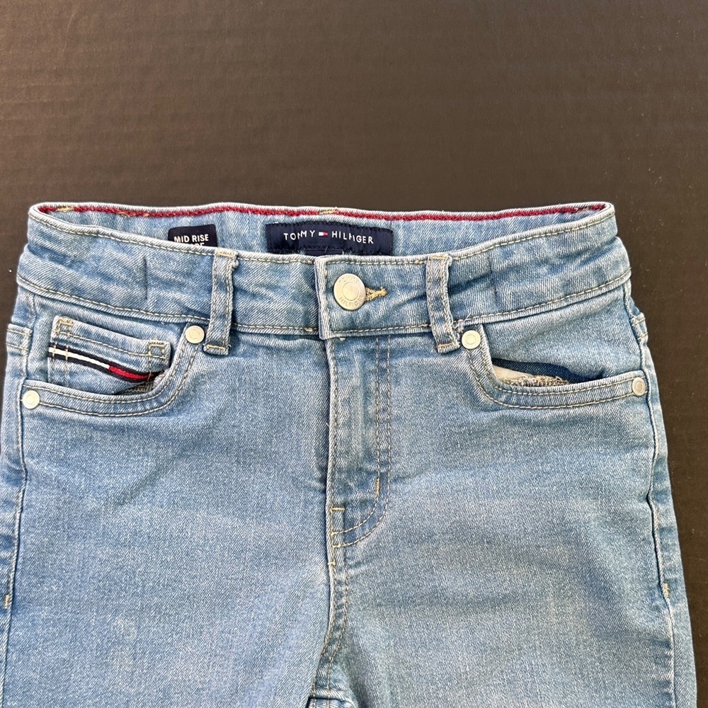 Tommy Hilfiger MID RISE FLARE Denim Blue Jeans SZ 7 - Picture 3 of 8